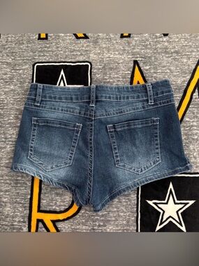 Classic Mid-Blue Denim Shorts - Back Pocket Detail